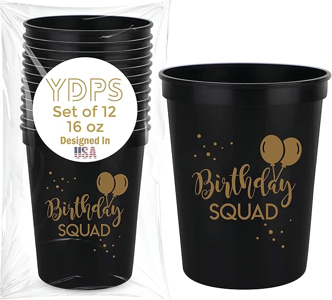 happy birthday squad cups